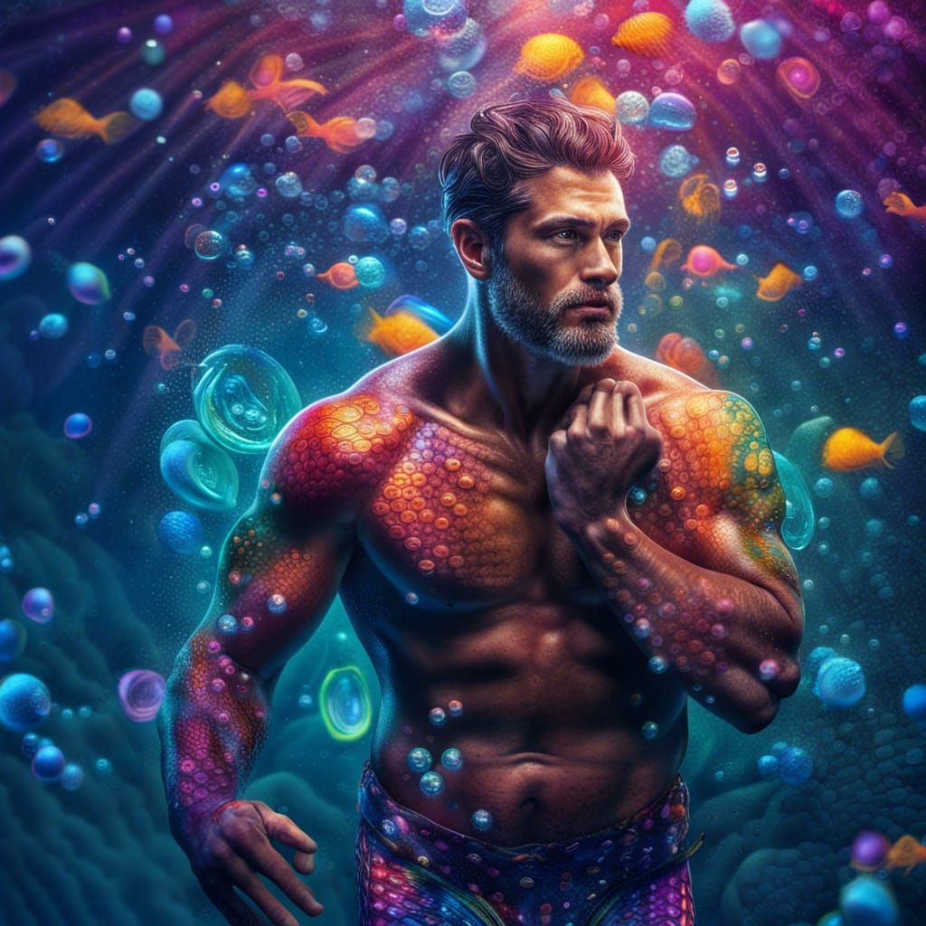 Handsome Muscular MerMan