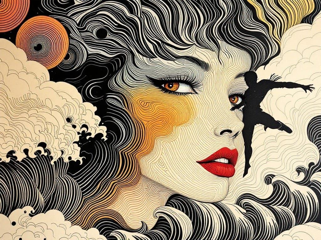 Vibrant Dreamscapes Unfold in Bold, Expressive Lines