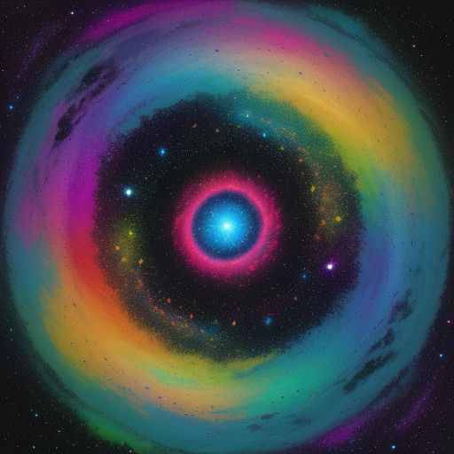 Ethereal Cosmic Dreamscape in Fauvist Oil Painting Style