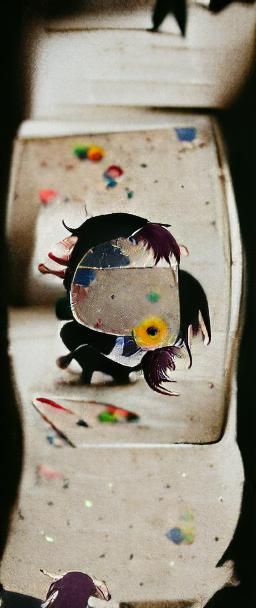 Kandinsky-Inspired Chibi Art in Emo Style