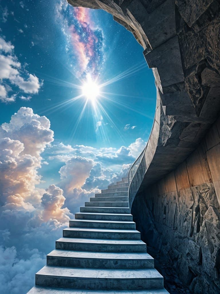 Surrealist Spectral Spiralling Stairway to Heaven