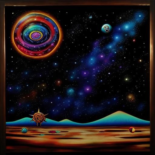 Dreamscape Cosmic Reef in Sepia Tones