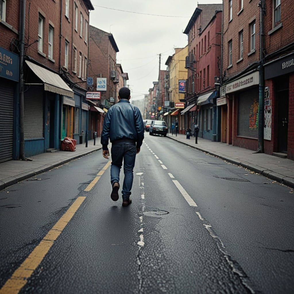 Vibrant Street Scene in Photorealistic Detail