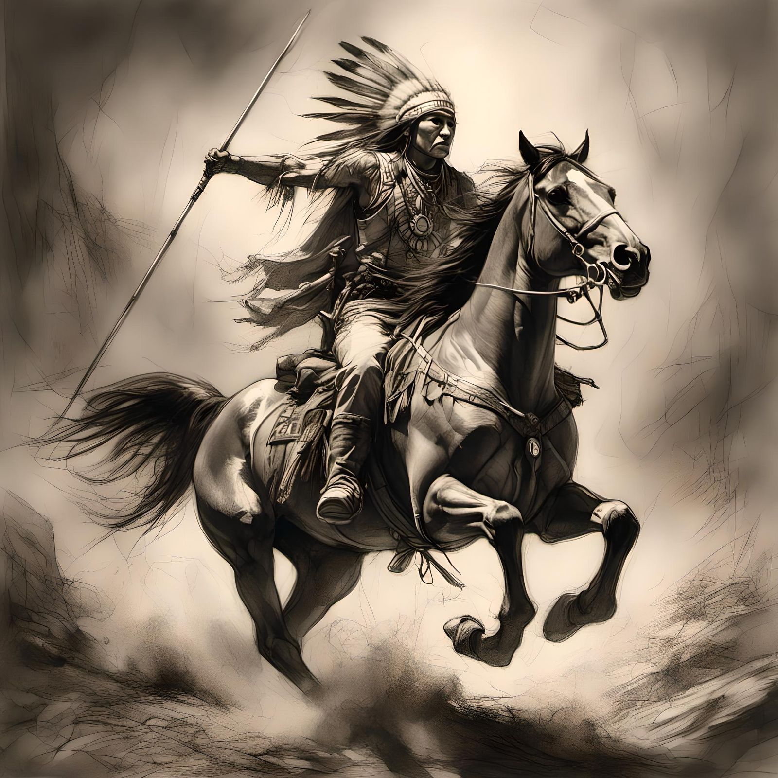 American Indian warrior