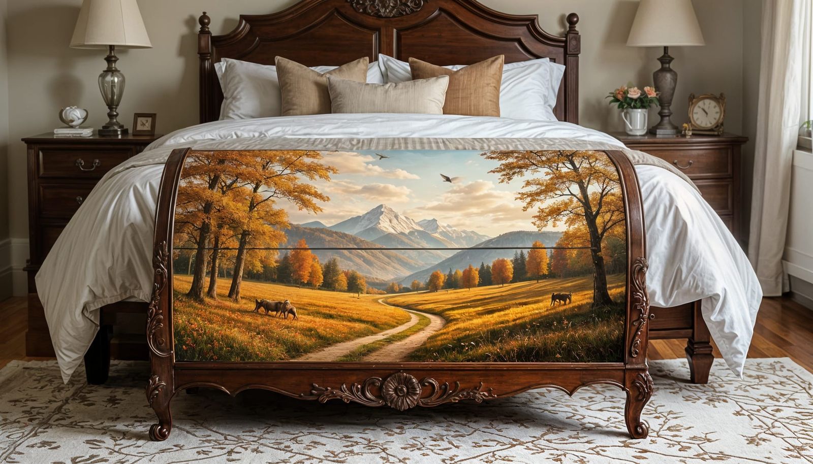 Airbrushed Autumn Scene Chest in High Resolution