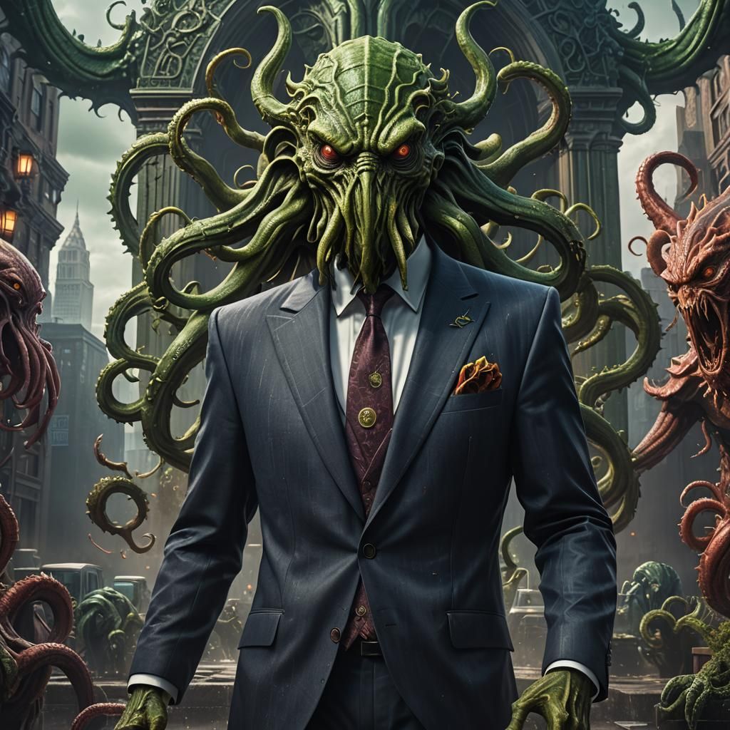 Cthulhu in a Suit: Detailed Fantasy Art