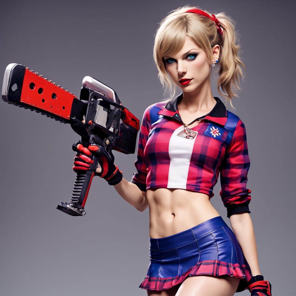 Taylor Swift as Anime-Inspired Cheerleader Juliet Starling