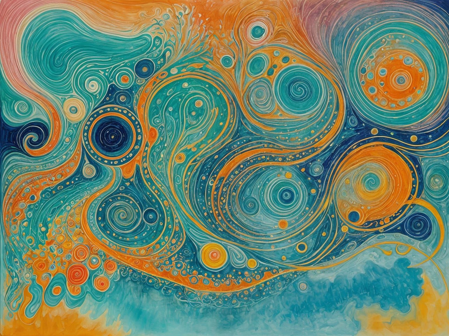 Surreal Turquoise Encounter with Radiant Joy