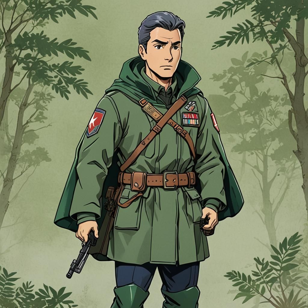 Flint from G.I. Joe in Studio Ghibli Style