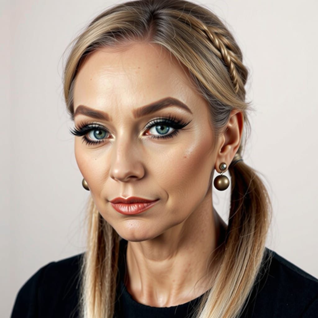 Elegant Mature Woman in Sophisticated Attire