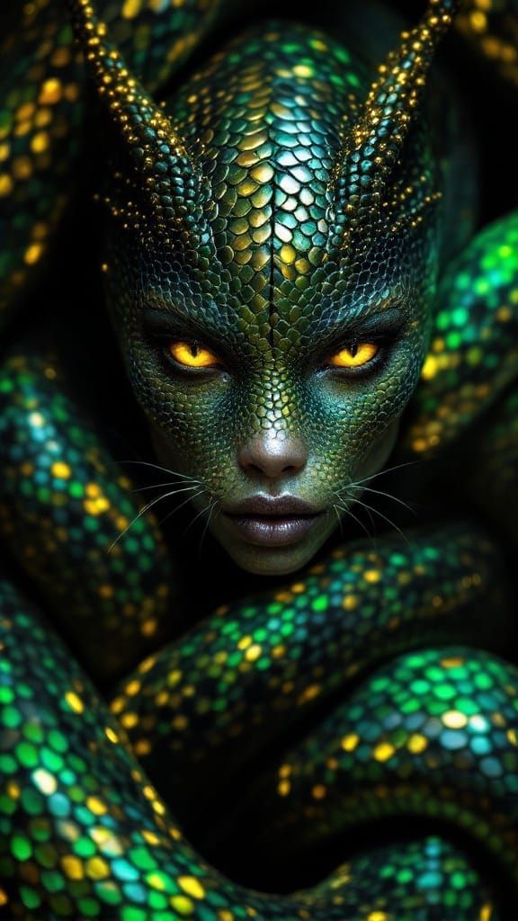 Ethereal Siren in Serpentine Harmony