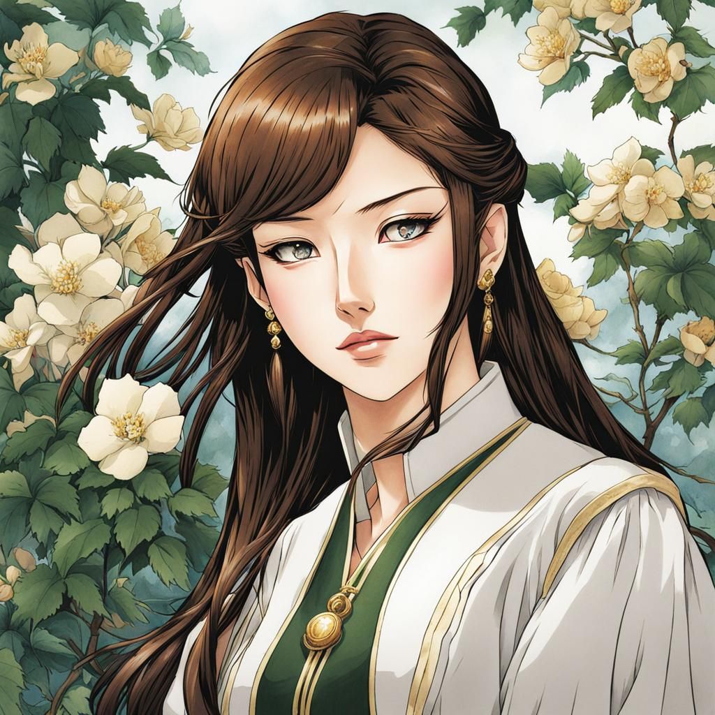 Manhwa Style Portrait of a Woman