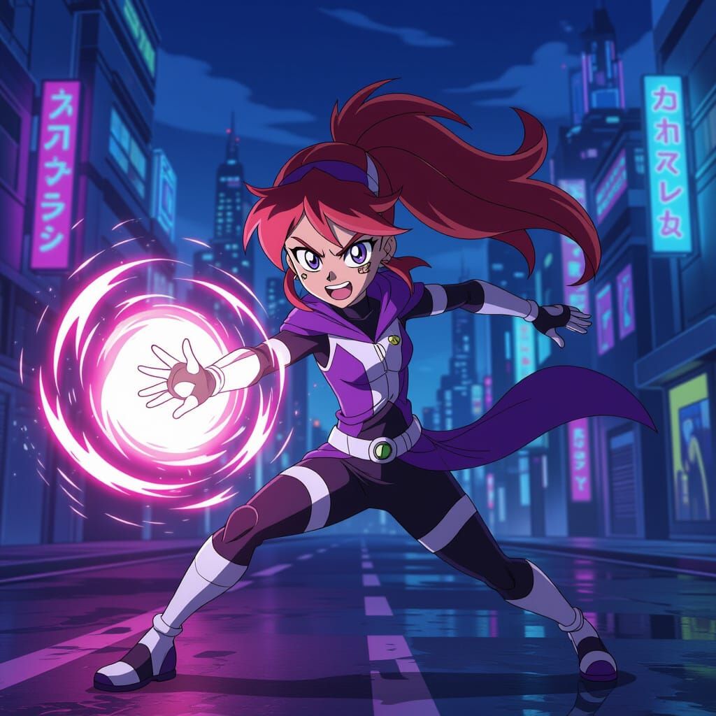 Gwen Tennyson in Dynamic Anime Action Pose