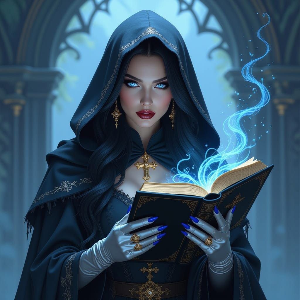 Dark Fantasy Witch Casting Spells