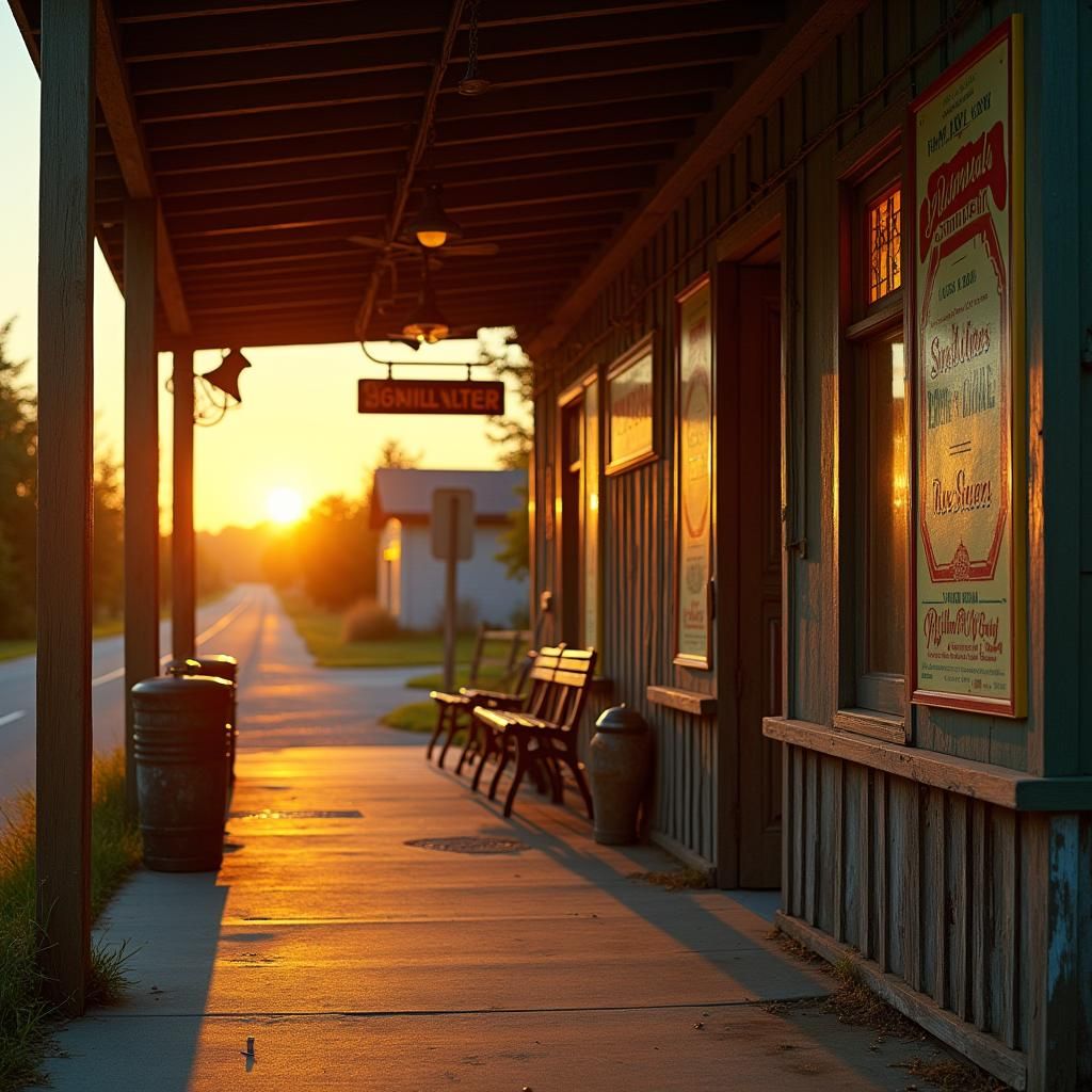 Summer Sunset in Style of Wes Anderson