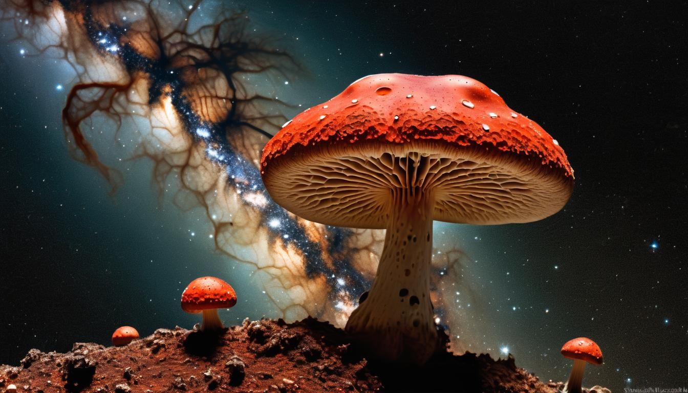 Mushroom Asteroid in Deep Space: Hubble-esque Image