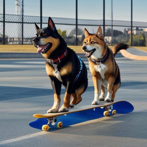 Cute Canines Master Skateboarding Tricks