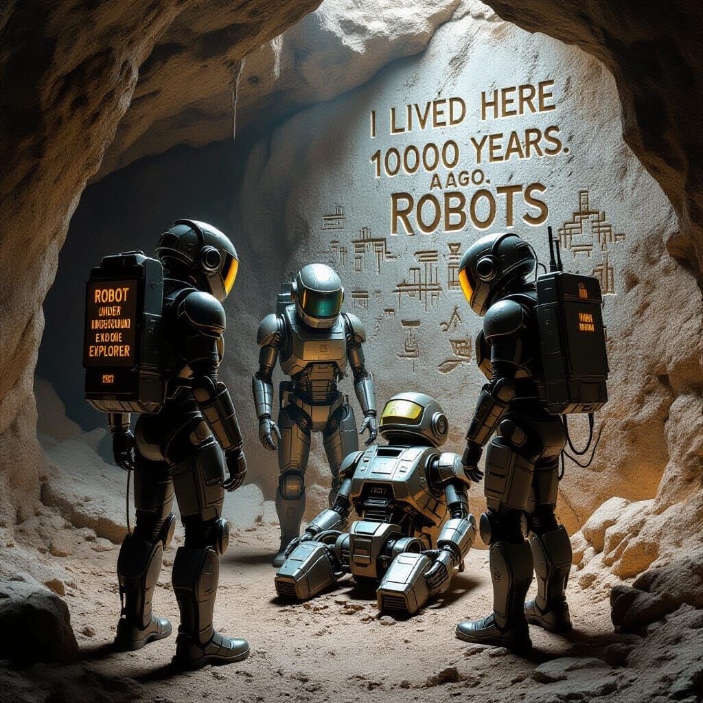 Robotic Archaeologists Discover Ancient Robot in Cave