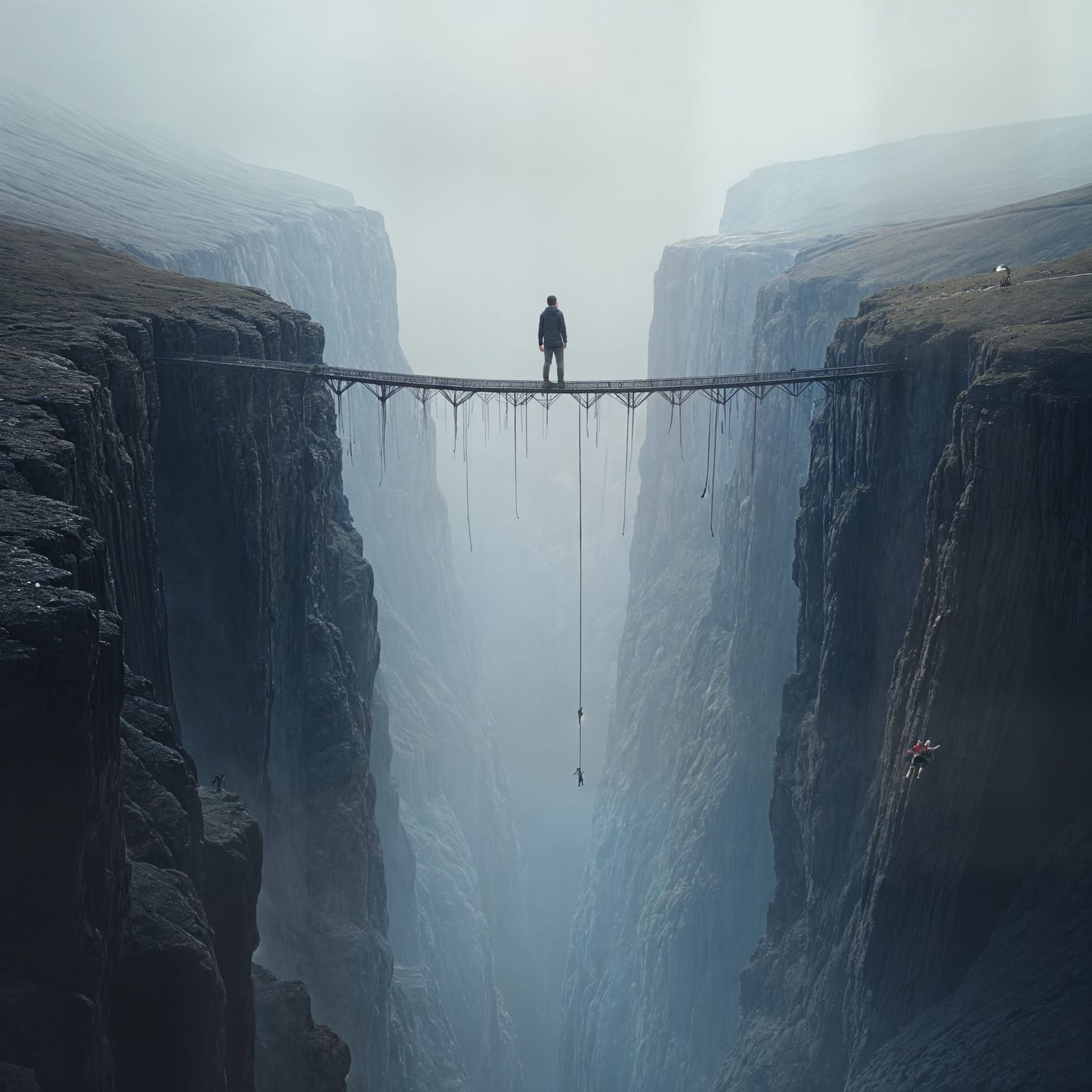 Mountain Chasm Footbridge: Overcoming Fear