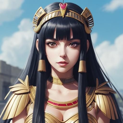 Cleopatra in Valentine Anime Style