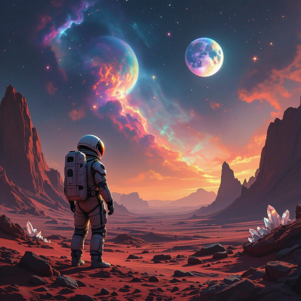 Astronaut on Alien Planet, Sparth and Harris Style