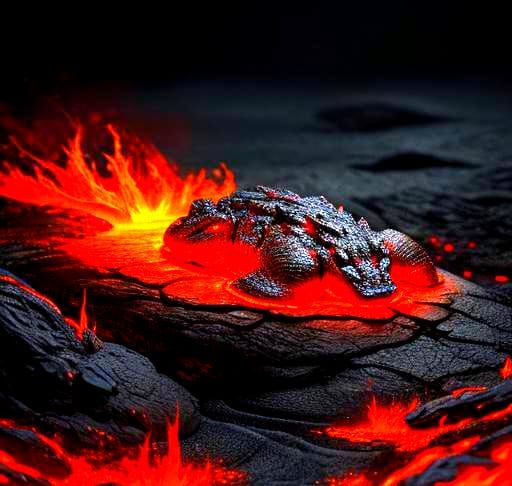 Magma Crawler in Detailed Matte Painting Style