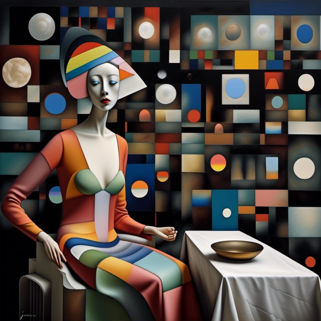 Emotional City Discovery in Hyperrealistic Abstract Painting