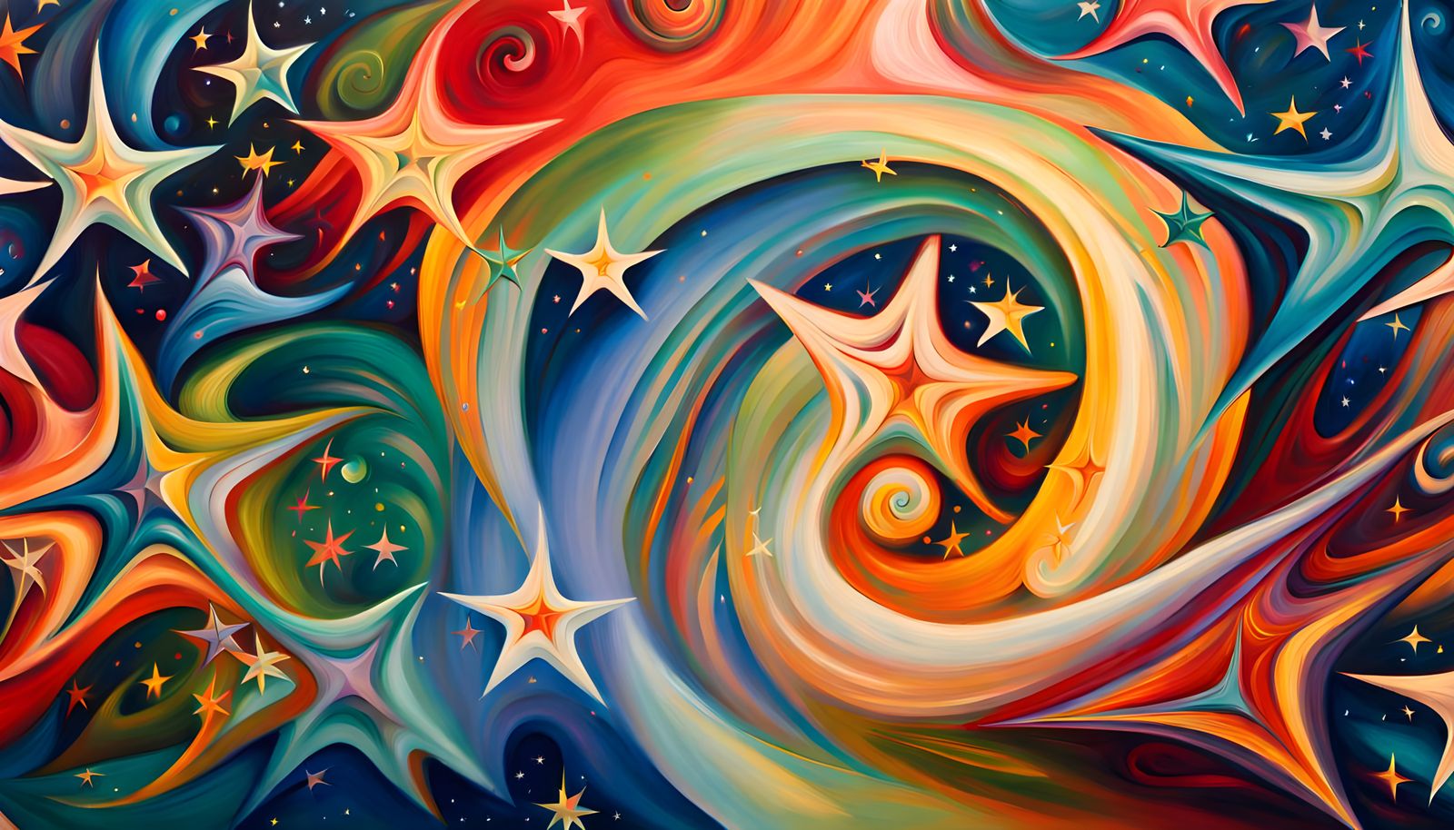 Iridescent Stars and Cosmic Whirlpools: Abstract Expressioni...