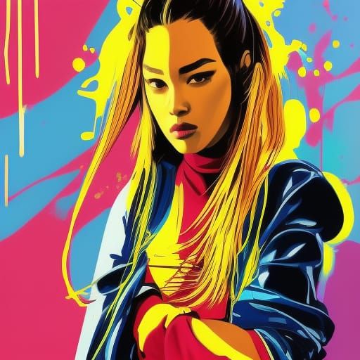 SZA Inspired Pop Art Portrait in 8K