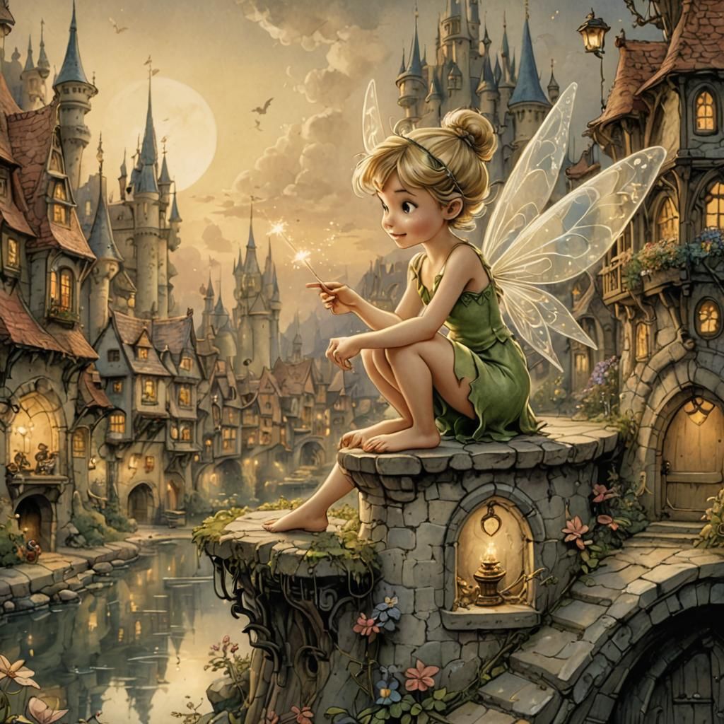 Tinkerbell and the Missing Fairydust: Anton Pieck Illustrati...