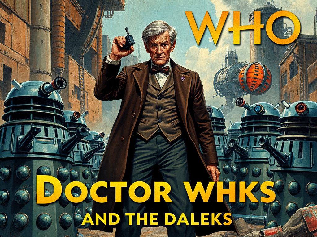 Doctor Who and the Daleks: Retro Movie Poster