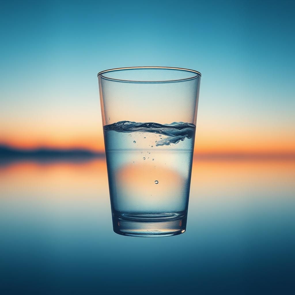 Fragile Glass Reflects a Stressful Day, in Ethereal Style