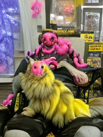 Pink Monster King with Eyeball Creature