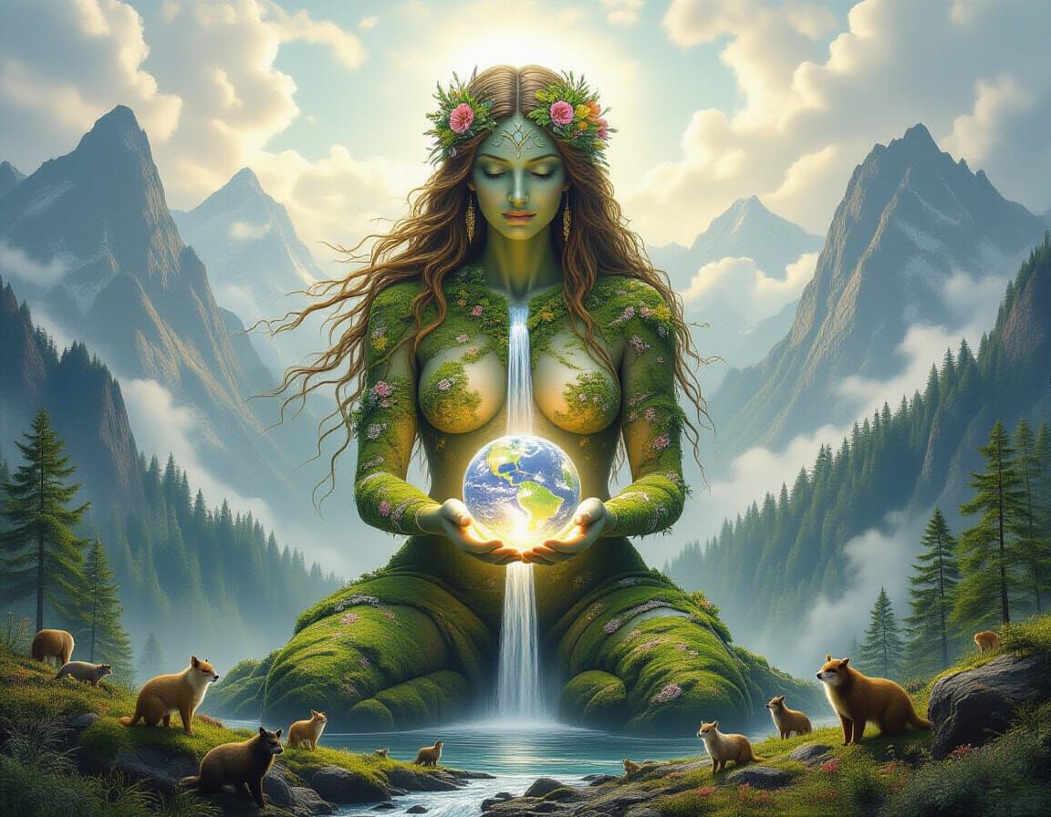 Majestic Mother Earth Emerges from the Land