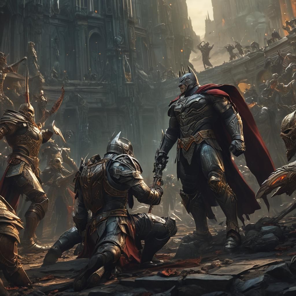 Death Knight vs. Superman in Dark Fantasy Art