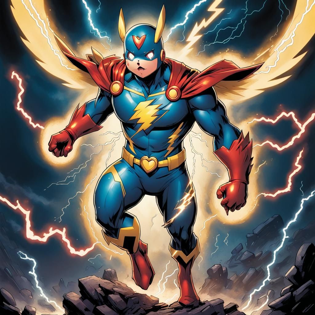 Pikachu as Comic Book Superhero