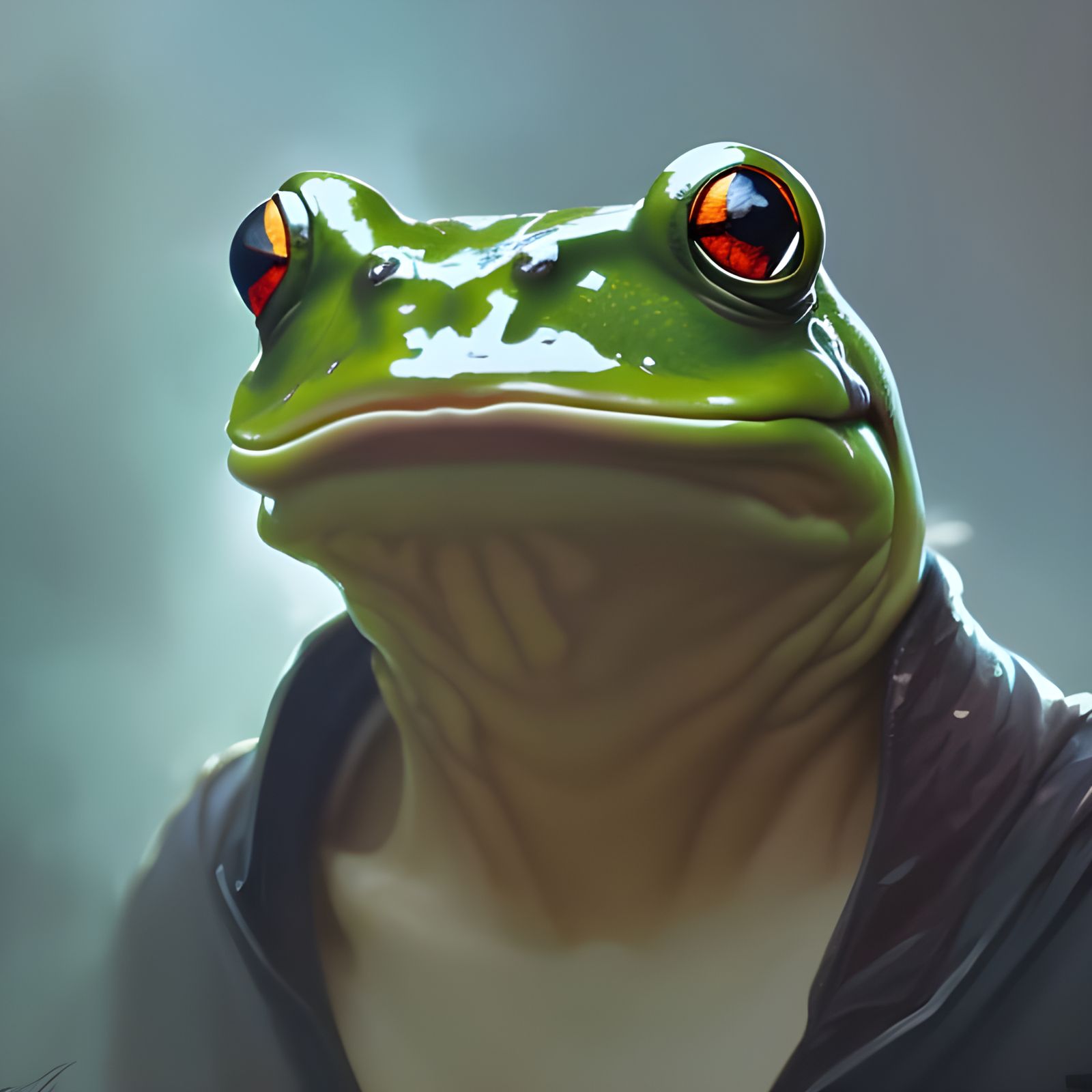 Amphibian Hybrid Portrait in Hyperdetailed Style