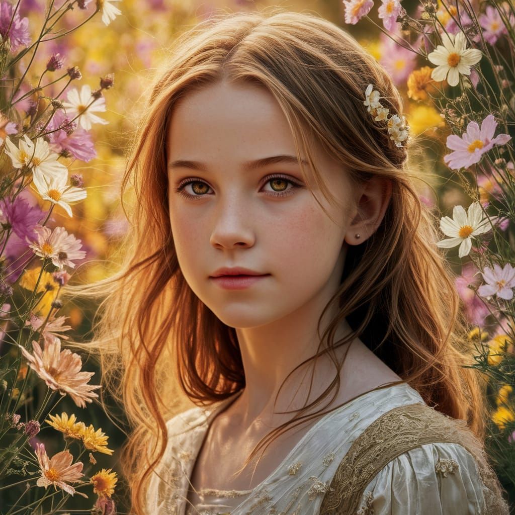 Portrait of a Serene Beauty in Soft Focus