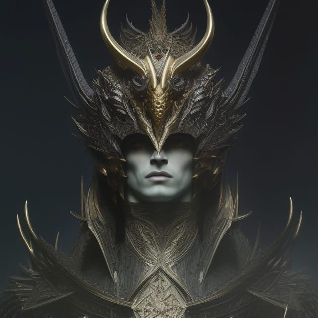 Regal Bahamut Demon Patriarch Portrait in 8K