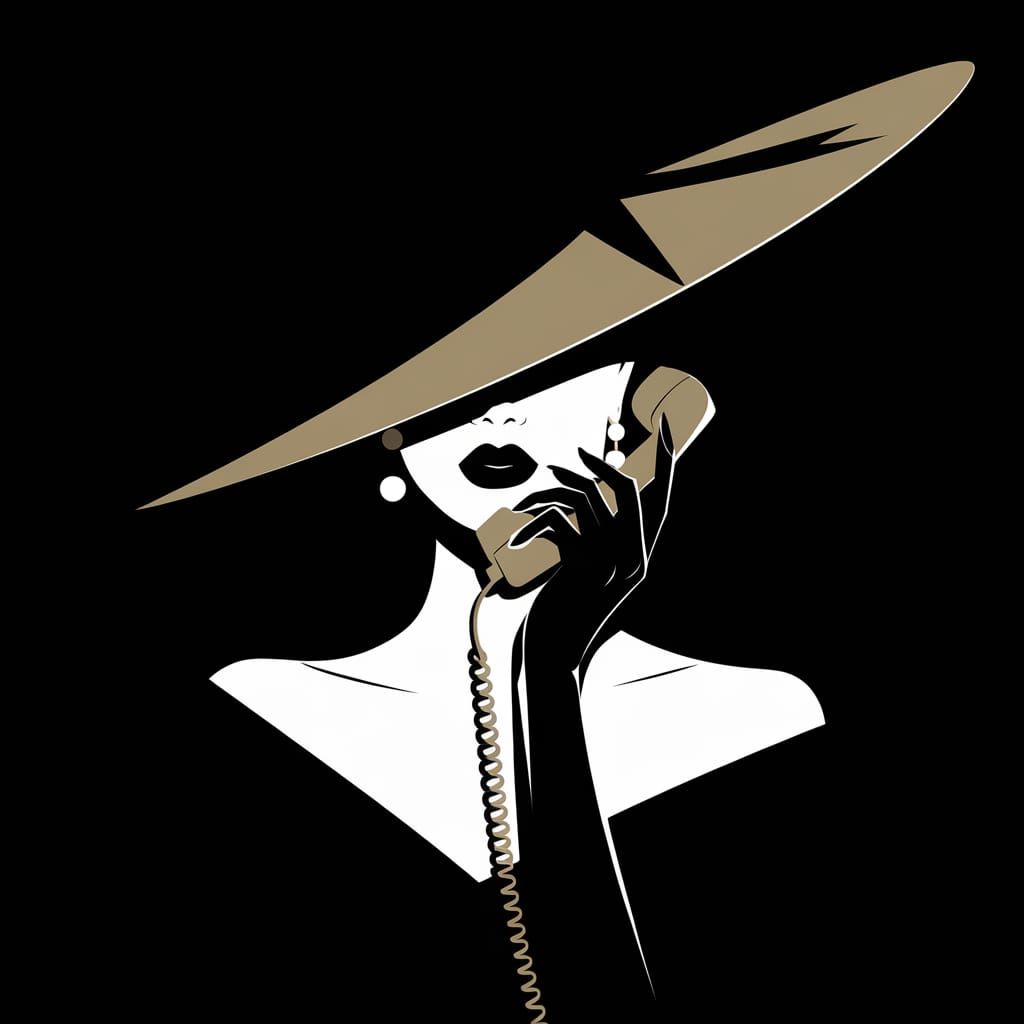 Stylish Woman in Noir, Peregrine Heathcote Style