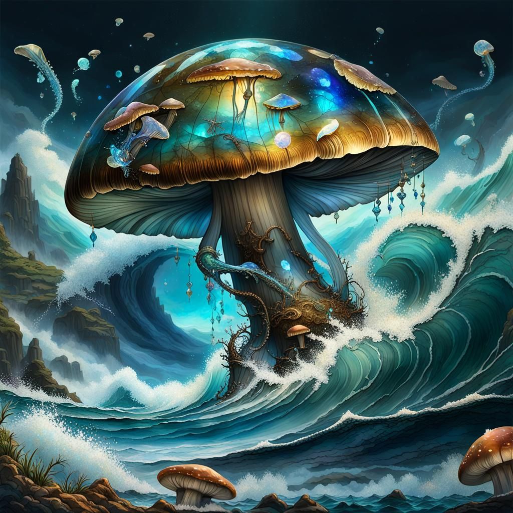 Labradorite Mythical Sea Mushroom