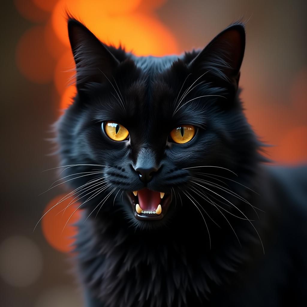 Ferocious Black Cat from Hell