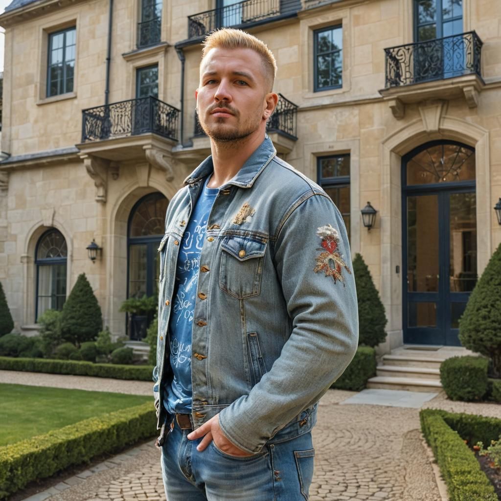 Handsome man in jeans