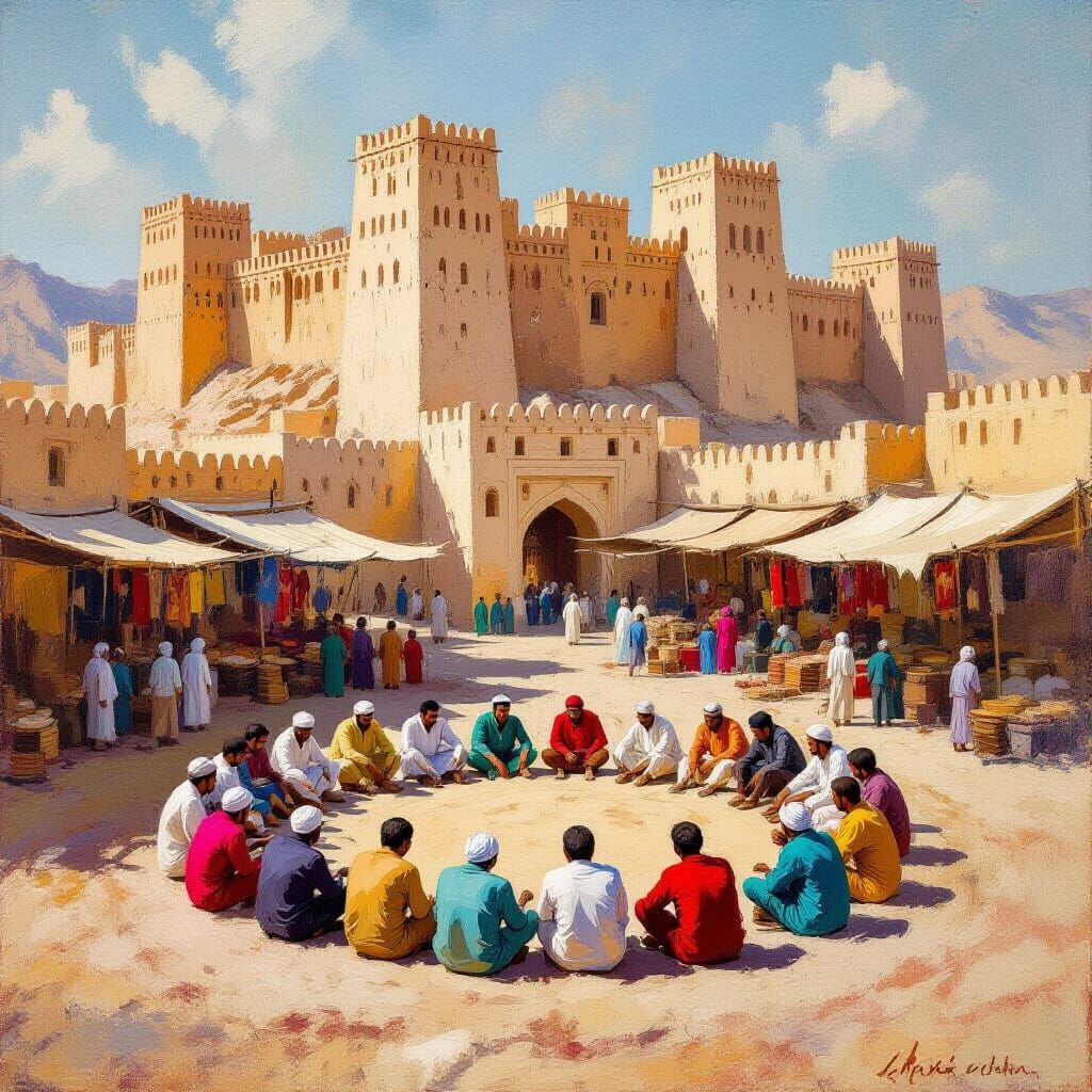 Bustling Nizwa Goat Market: Trading Day in Oman