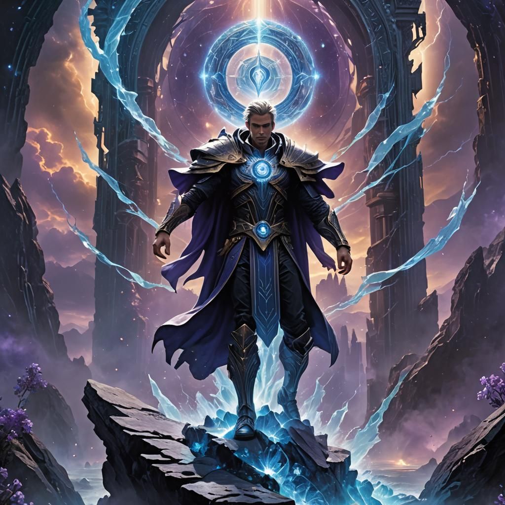 Epic Fantasy Cover Art: Eleon Vahelis Amidst Mystical Aura