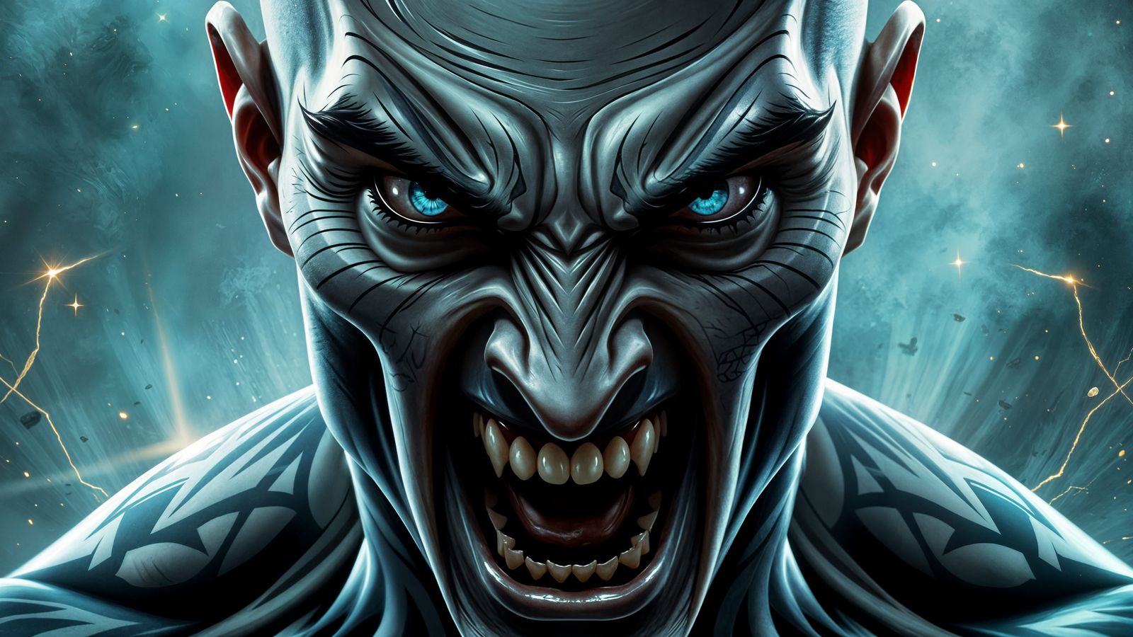 Furious Supervillain Screams: Comic Book Art