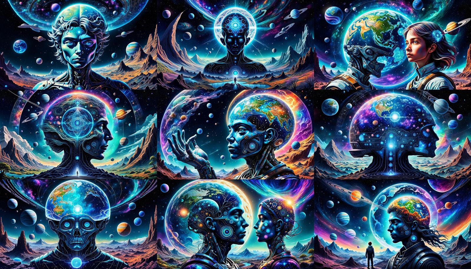 Holographic Astral Illustration of Human Origins