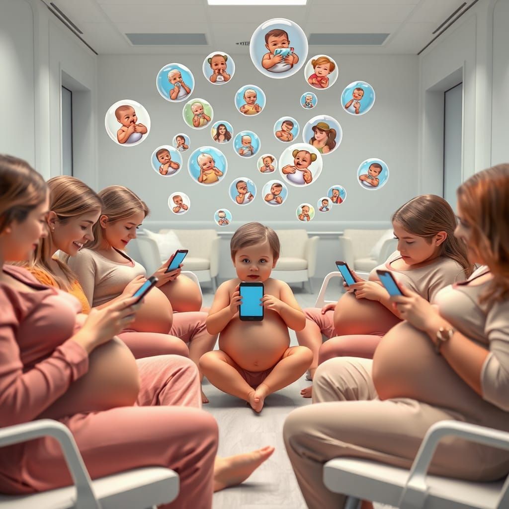 Babies Creating AI Art in Mothers' Bellies