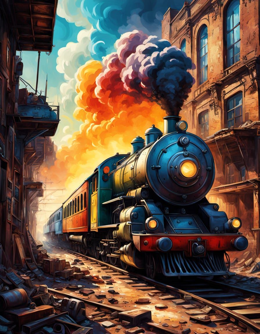 Mystic Train in Dieselpunk Junkyard City