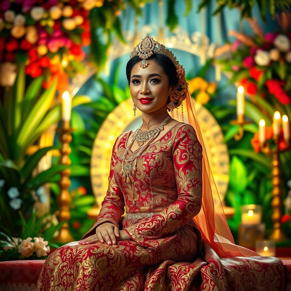 Poto satengah badan Awewe Sunda anu geulis pisan pake baju p...